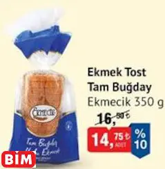 EKMECİK EKMEK TOST TAM BUĞDAY